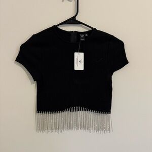 Windsor Crop Top with Zipper Back NWT